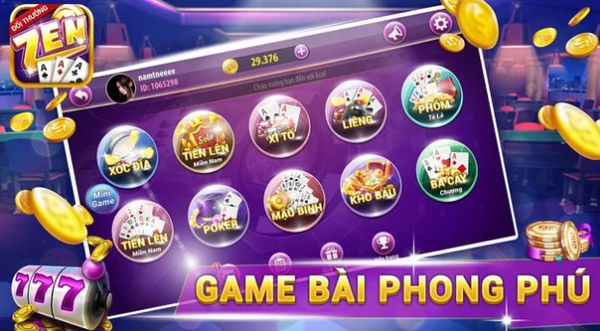 1. Những điều nổi bật ở cổng game Zen Club