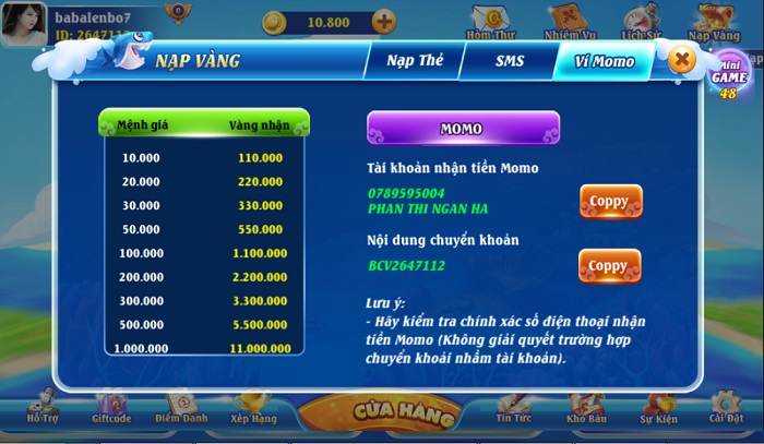 Mini Game siêu khủng